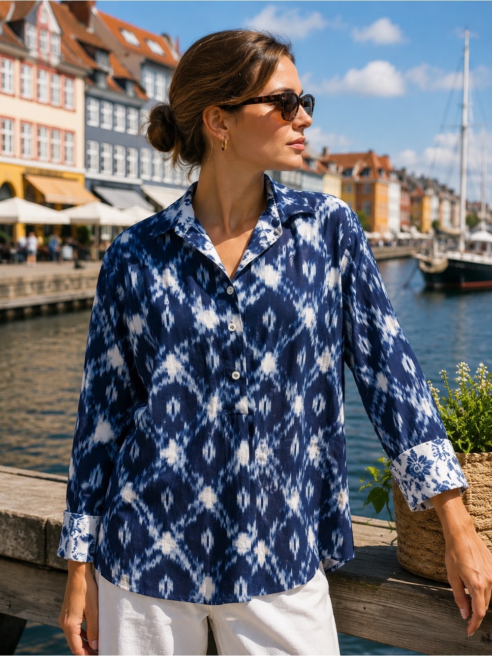 Chico's Blue Tunic Top 💙🌴✈️